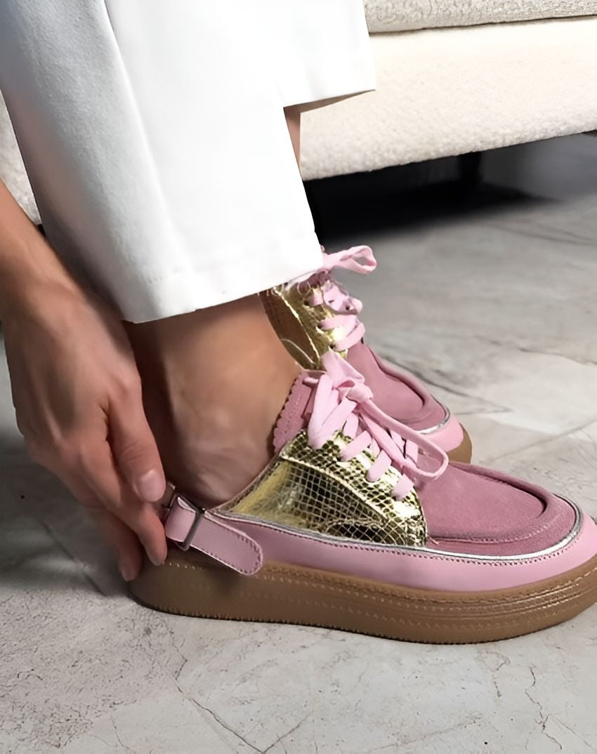Pink & Gold Comfortable Women Shoes