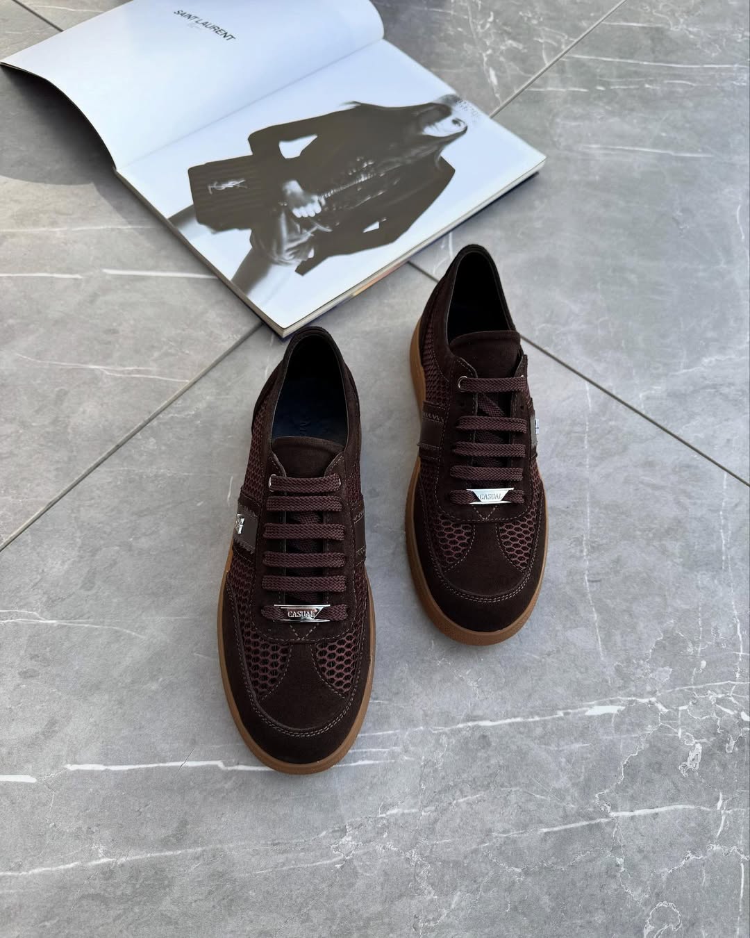 Brown Mesh Comfortable Women Shoes