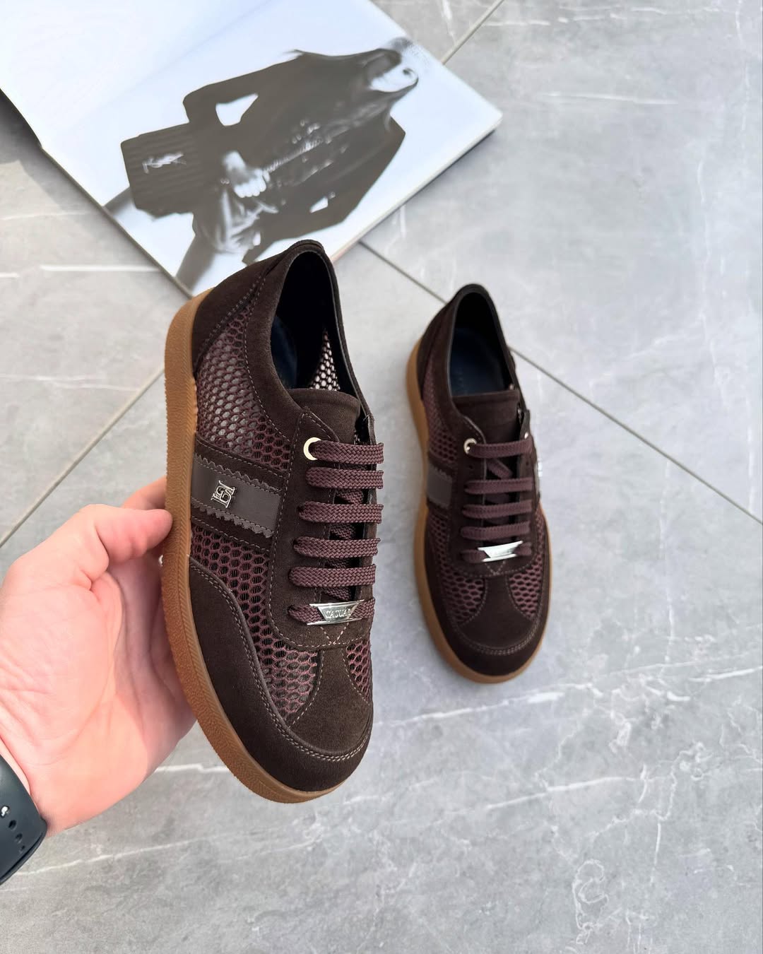 Brown Mesh Comfortable Women Shoes