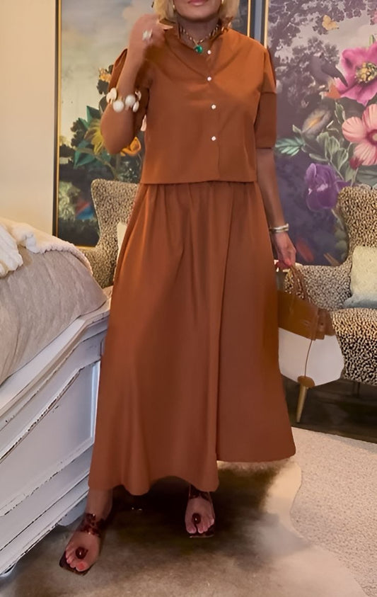 Womens Summer 2 Piece Outfits Skirt Sets with Pockets