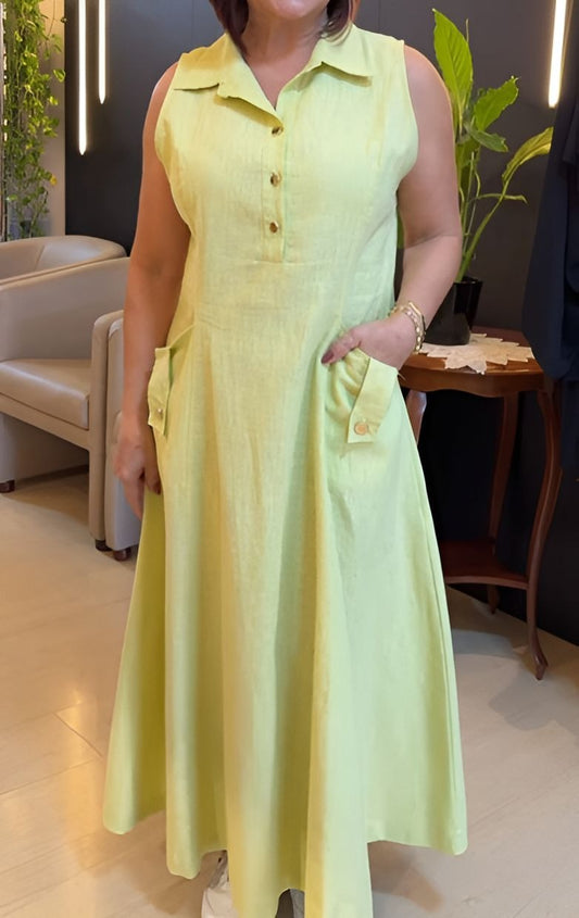 Sleeveless Comfortable Everyday Dress with Pockets