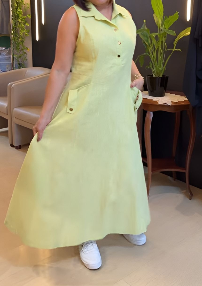 Sleeveless Comfortable Everyday Dress with Pockets
