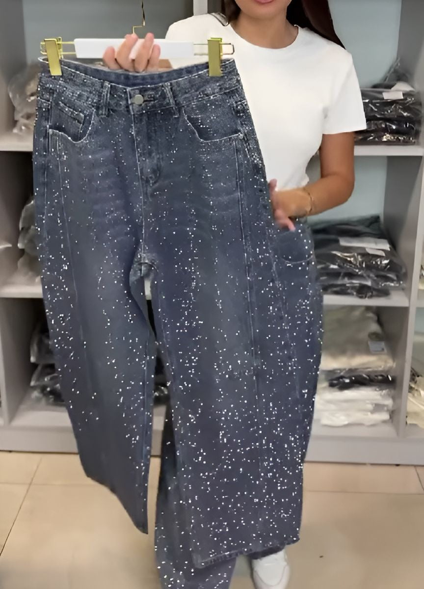 Rhinestone Embellished Designer Jeans