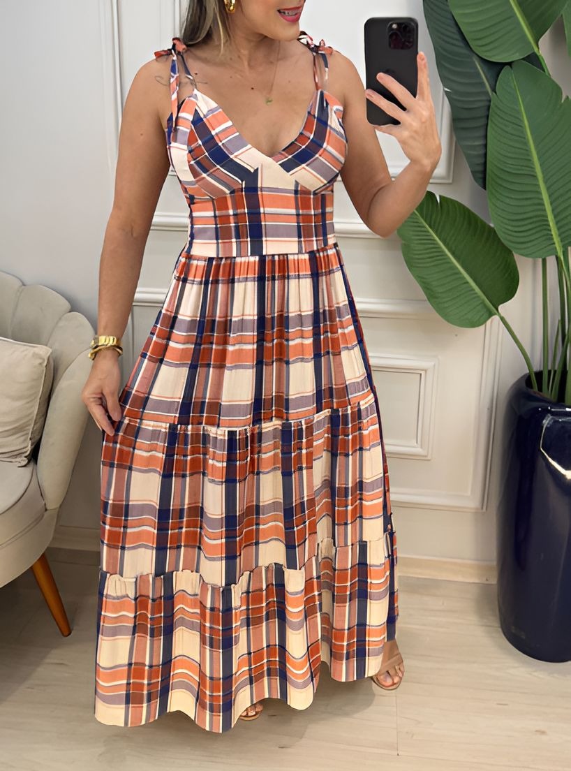 Plaid Suspender Dress