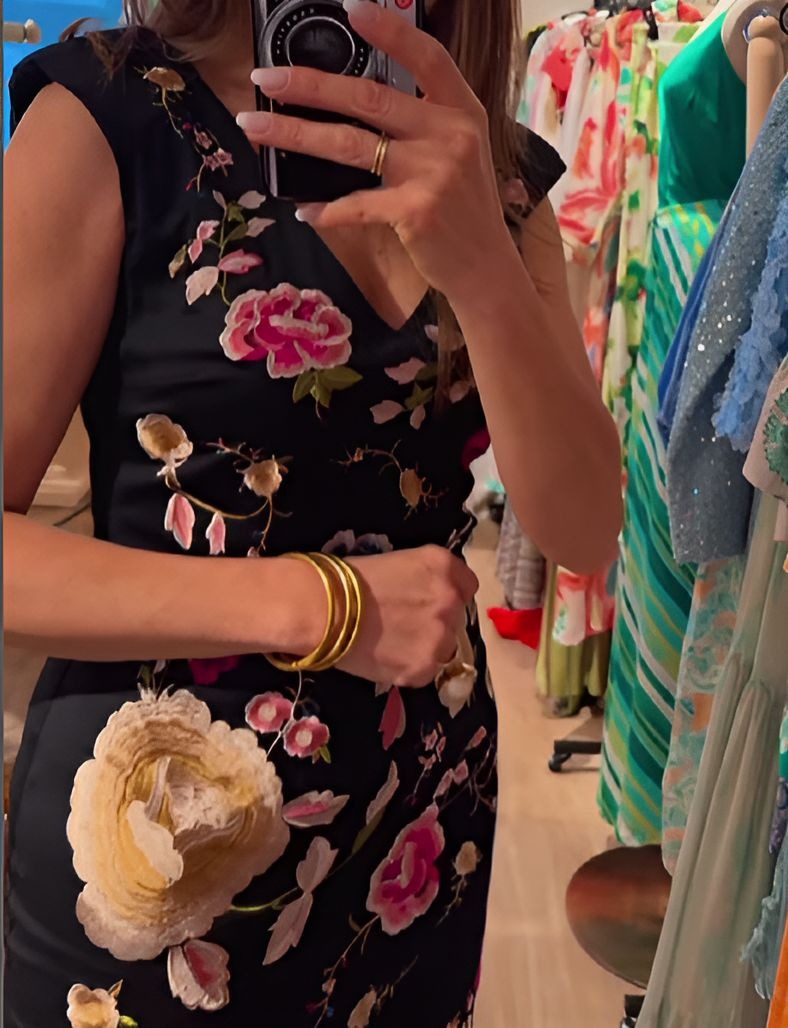Printed Hem Fringe Dress