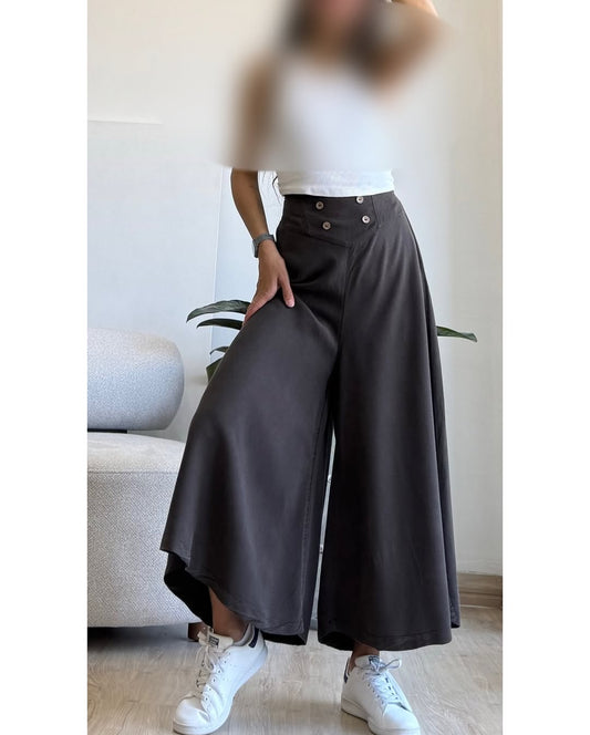 Wide-Leg High-Waisted Loose Pants