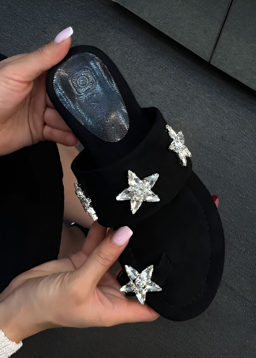 Star-Studded Slide Sandals