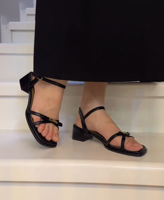 Bow Chunky Heel Sandals