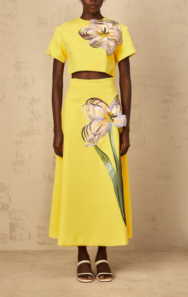 3D Flower Top & Skirt Set