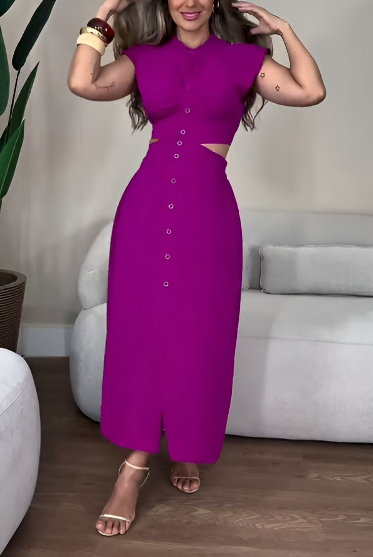 Comfort Button Dress