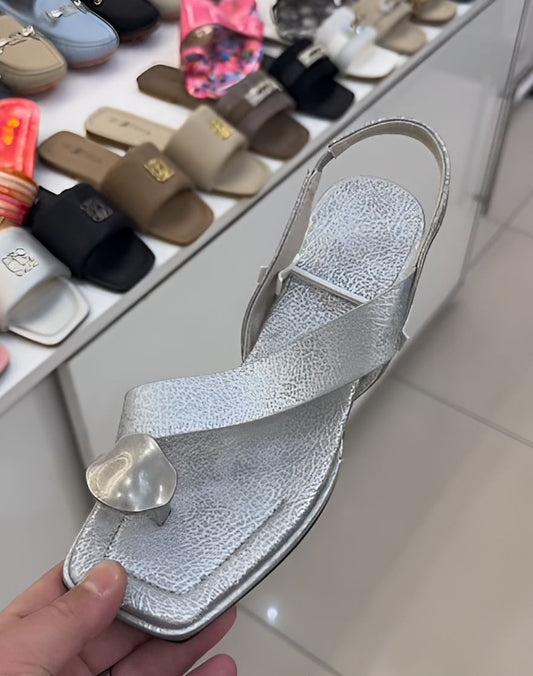 Soft Leather Square Heel Sandals