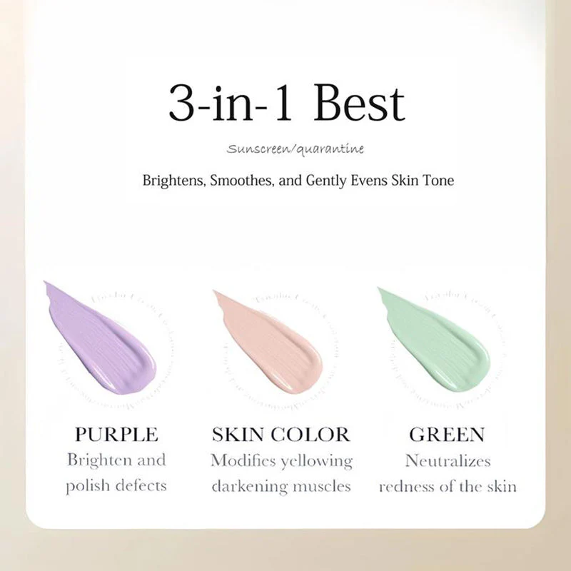 3-color Delicate Hydration Waterproof Concealer Isolation Cream