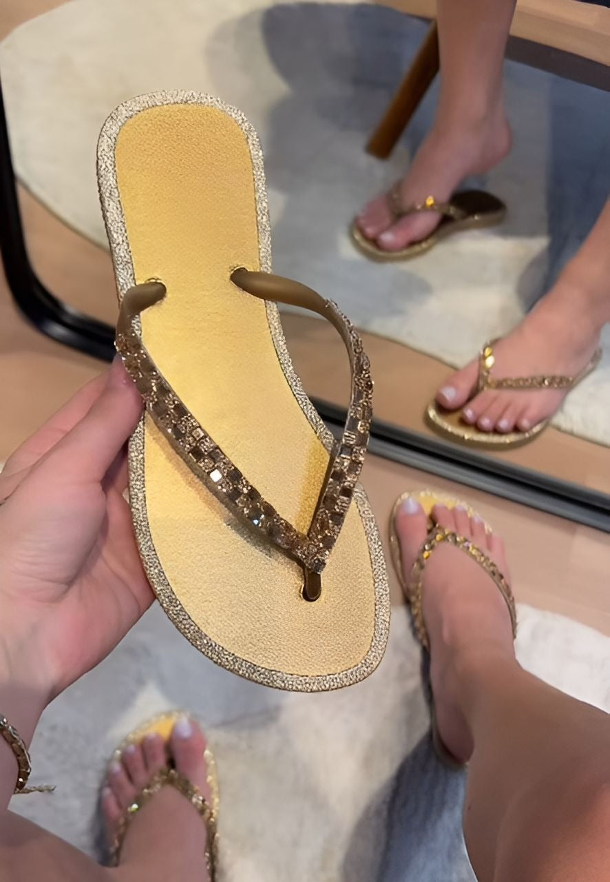 Rhinestone Flip Flops