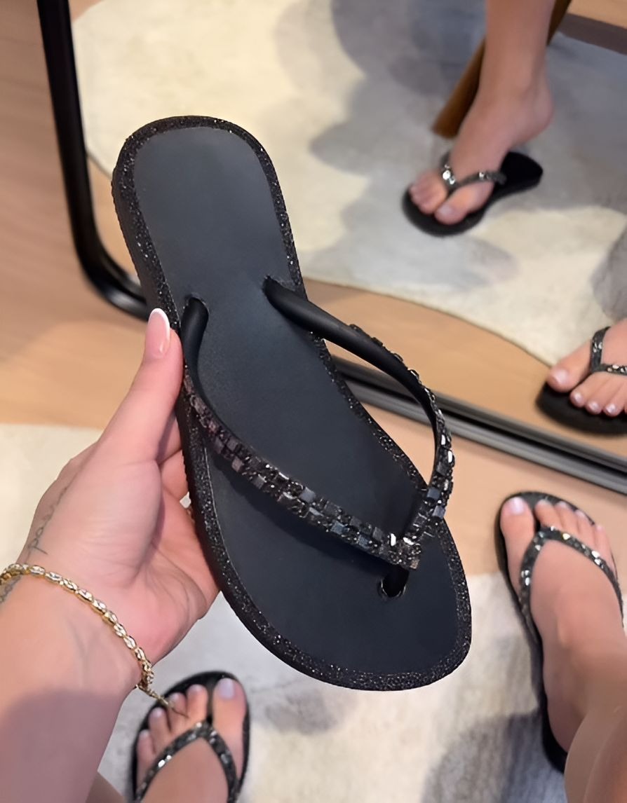 Rhinestone Flip Flops