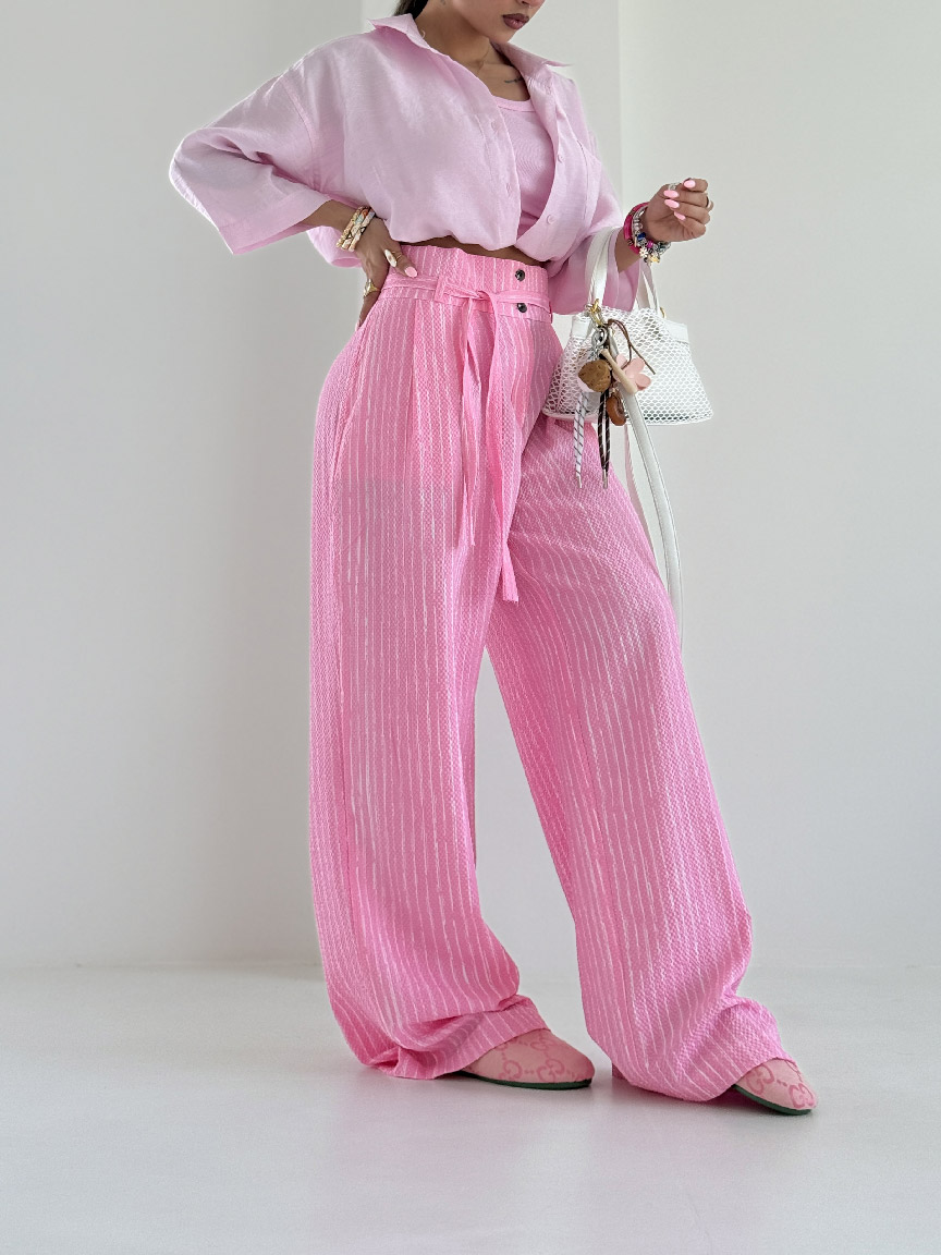 Striped Loose And Comfortable Wide-Leg Pants