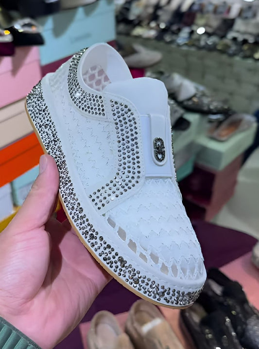 Sparkling Rhinestone Breathable Women Shoes