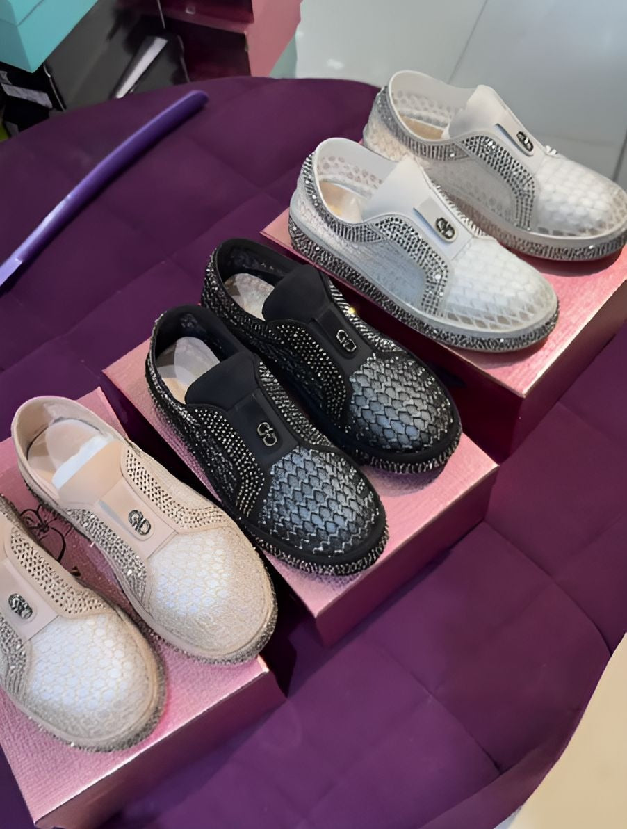 Sparkling Rhinestone Breathable Women Shoes