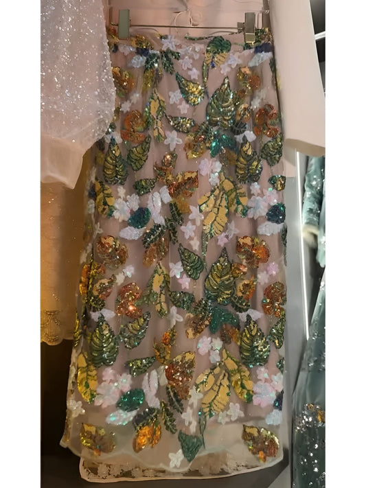 Leaf Sequin Skirt