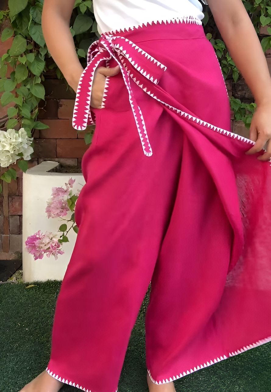 Solid Color Mock-Two-Piece Skort