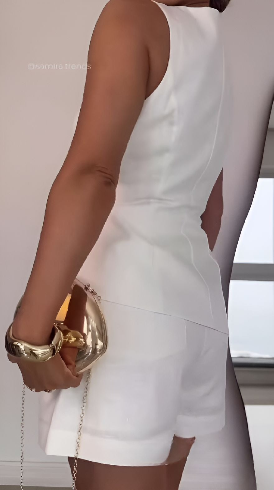 Casual comfortable vest shorts two-piece set