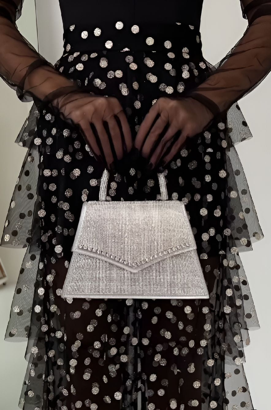 Black Polka Dot Cake Mesh Skirt