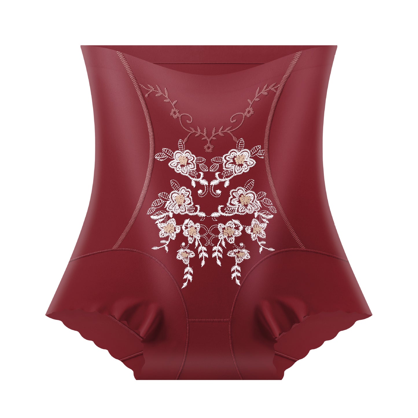 3D Embroidery High Waist Shaping Tummy-Control Panties