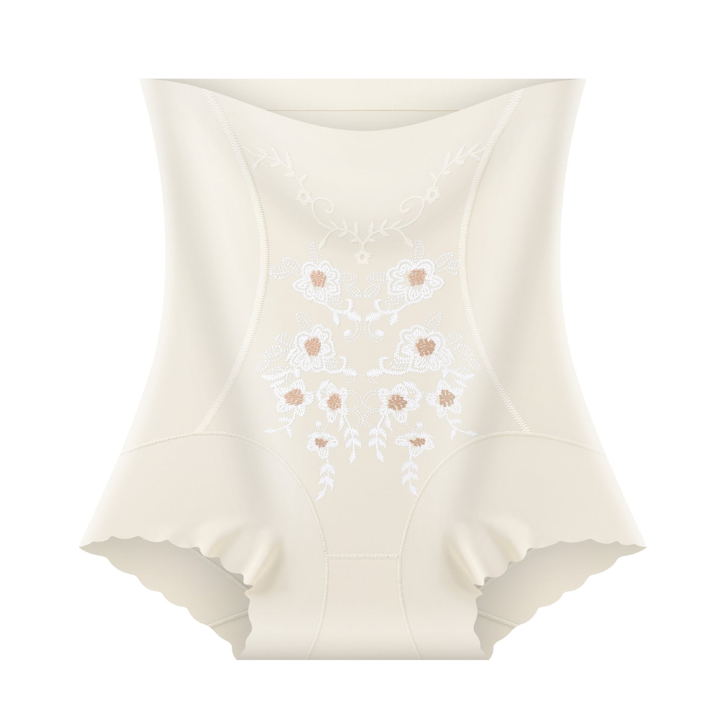3D Embroidery High Waist Shaping Tummy-Control Panties