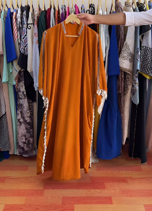 Orange Long Sleeve Dress