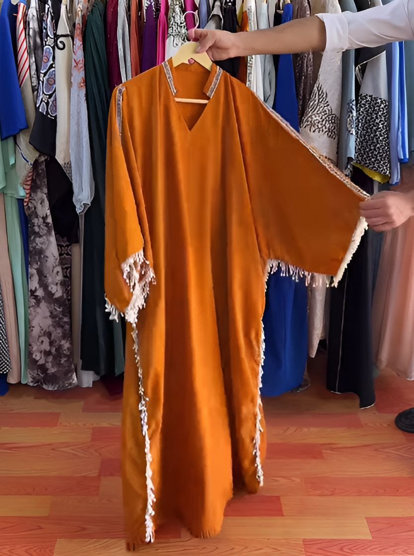 Orange Long Sleeve Dress