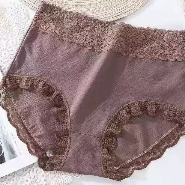 Plus Size Soft Lace Cotton Panties
