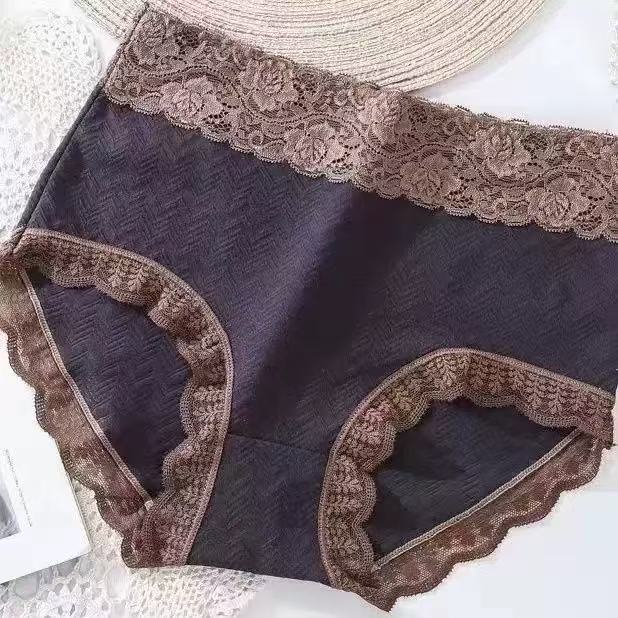 Plus Size Soft Lace Cotton Panties