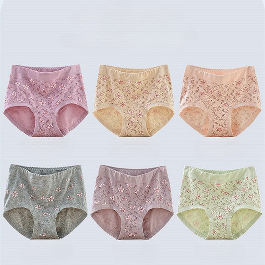 Plus Size Super Comfort Cotton Printed Panties