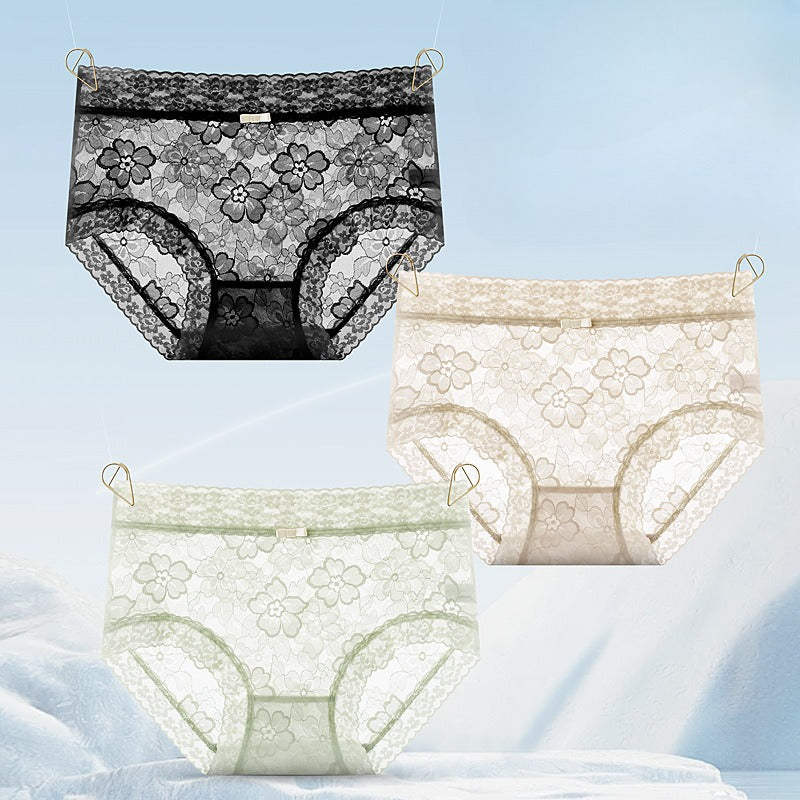 Summer Ultra-thin Flower Lace Panties