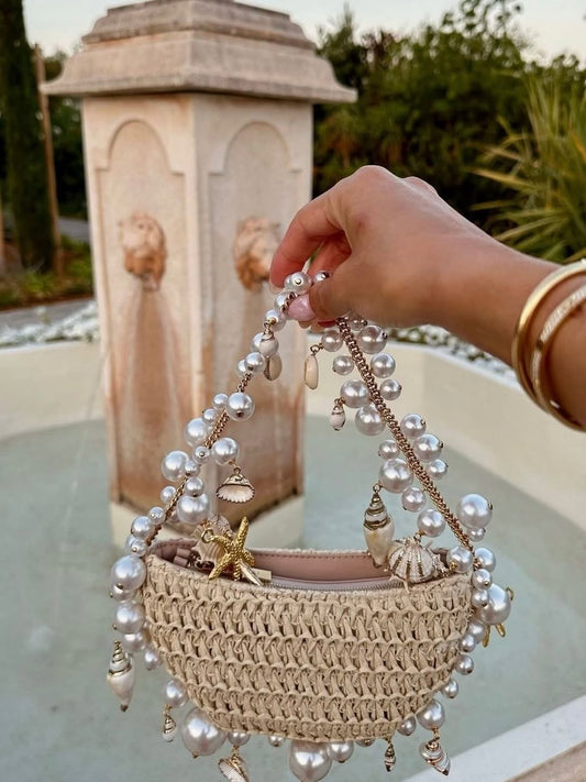 Hand-woven Pearl Bag