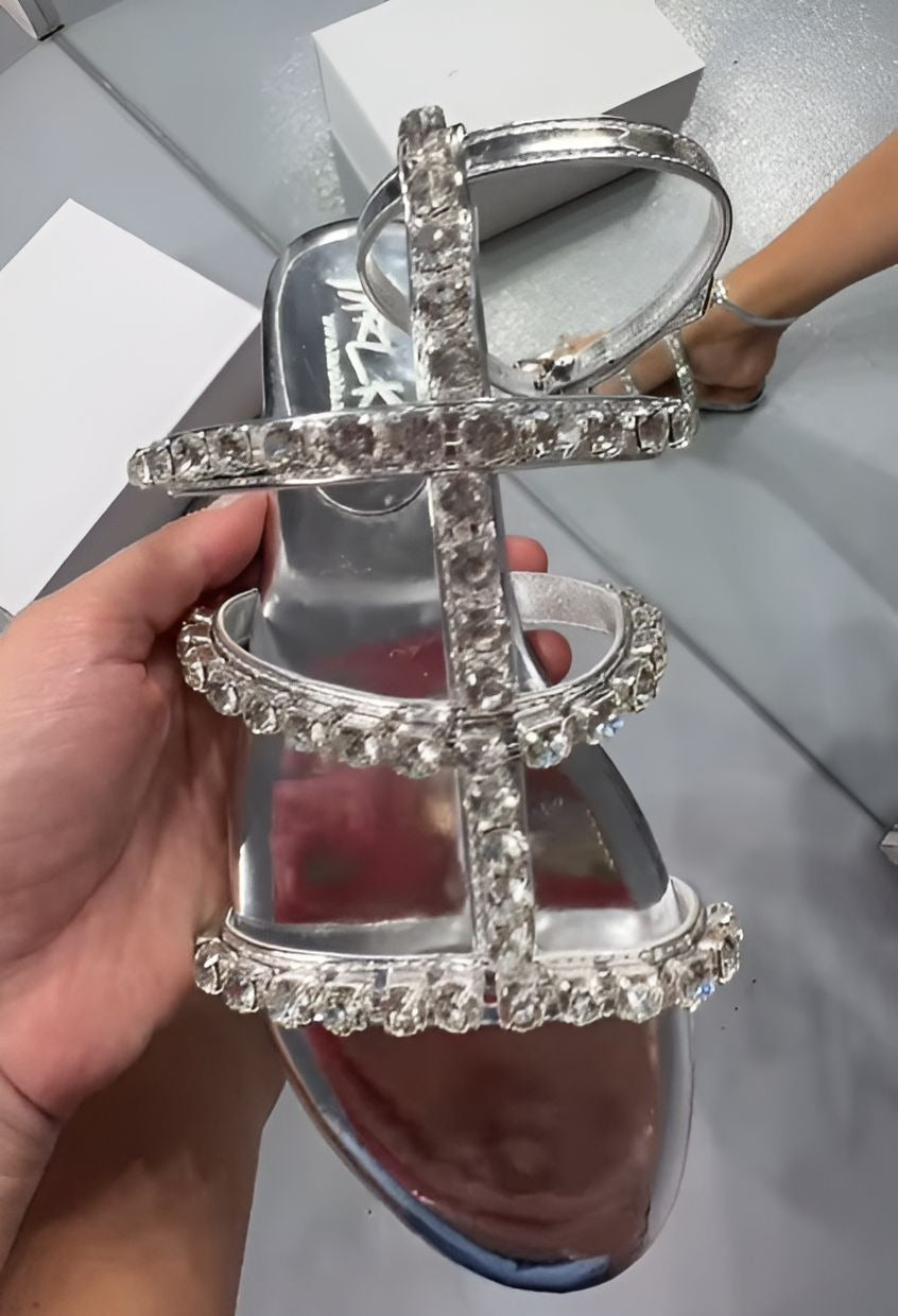 Sparkling Rhinestone Sandals