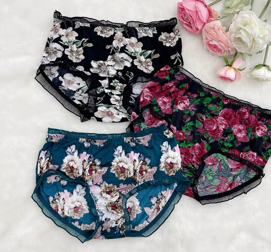 Plus Size Comfortable Women Printed Panties