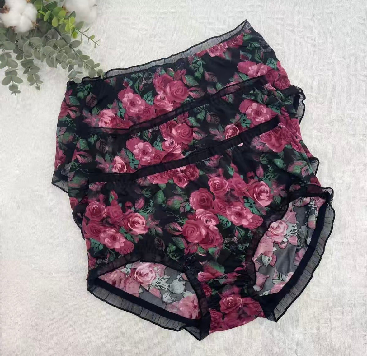 Plus Size Comfortable Women Printed Panties