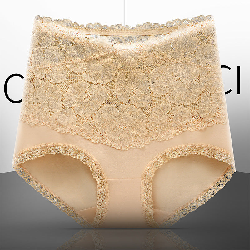 Cotton High Waist Lace Panties
