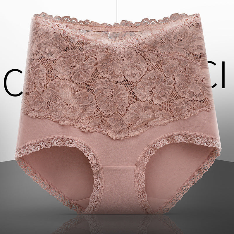 Cotton High Waist Lace Panties