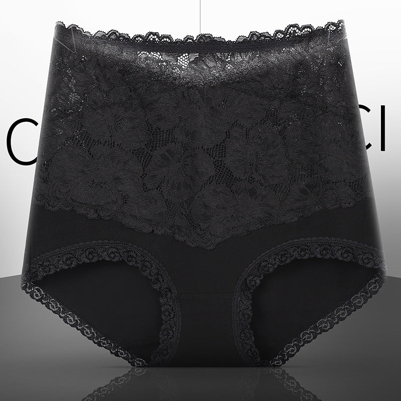 Cotton High Waist Lace Panties