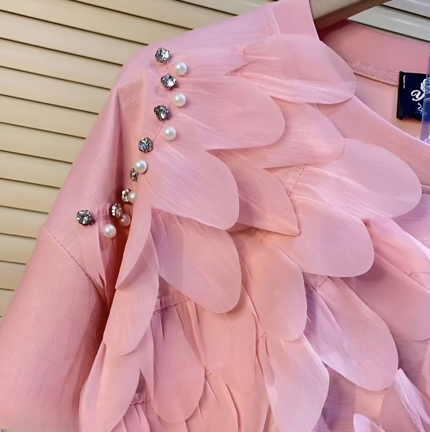 Pink Petal Mid-Length Short Sleeves
