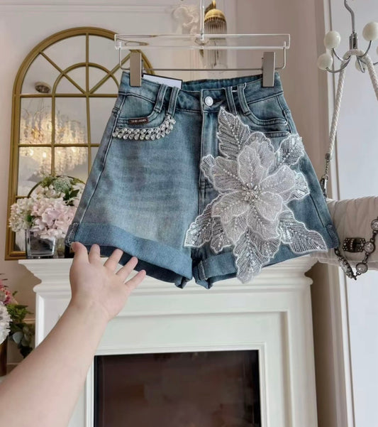 3D Flower Shorts