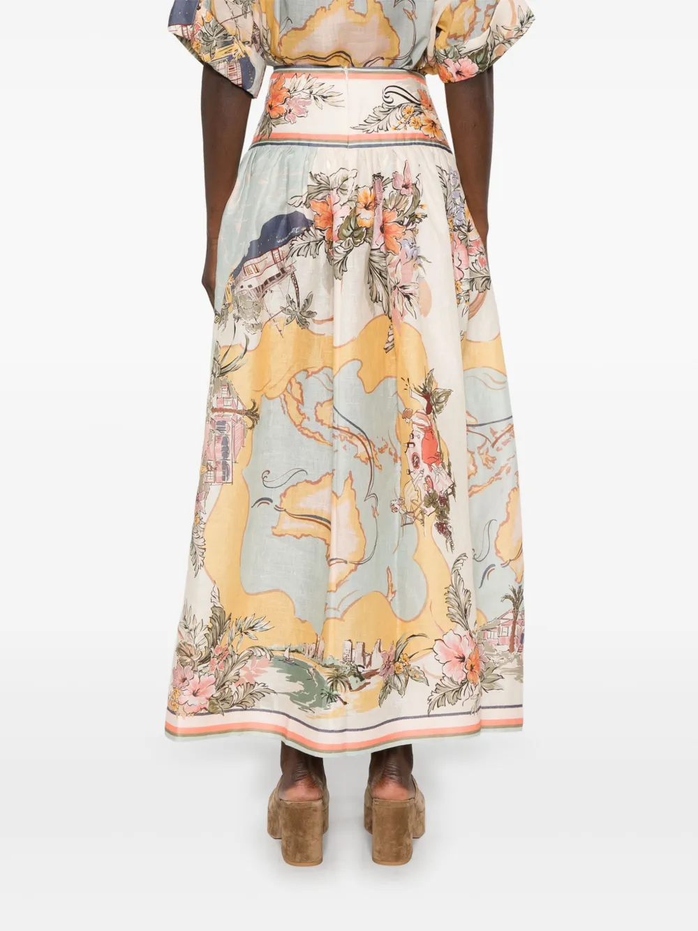 Printed Maxi Skirt