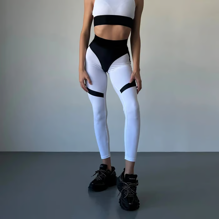 Patchwork Quick Drying Hip Lifting Leggings