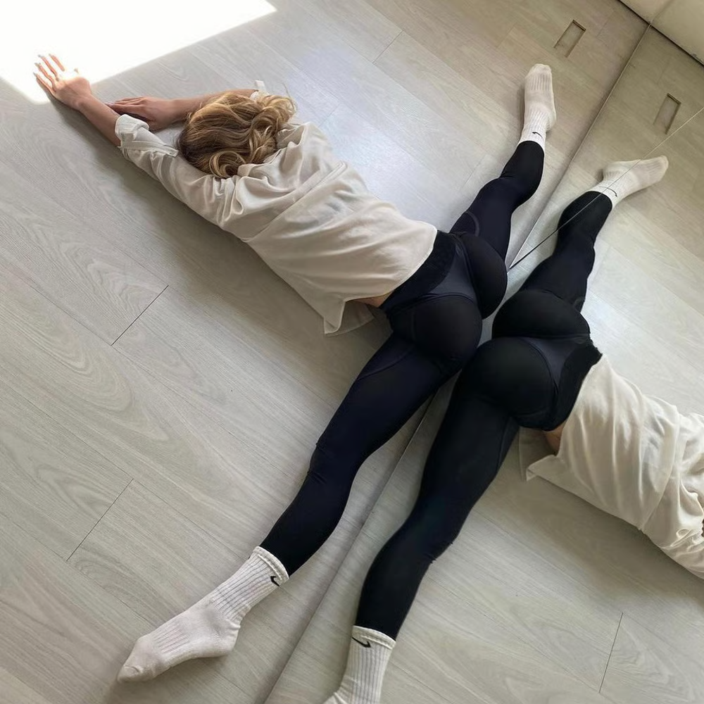 Patchwork Quick Drying Hip Lifting Leggings
