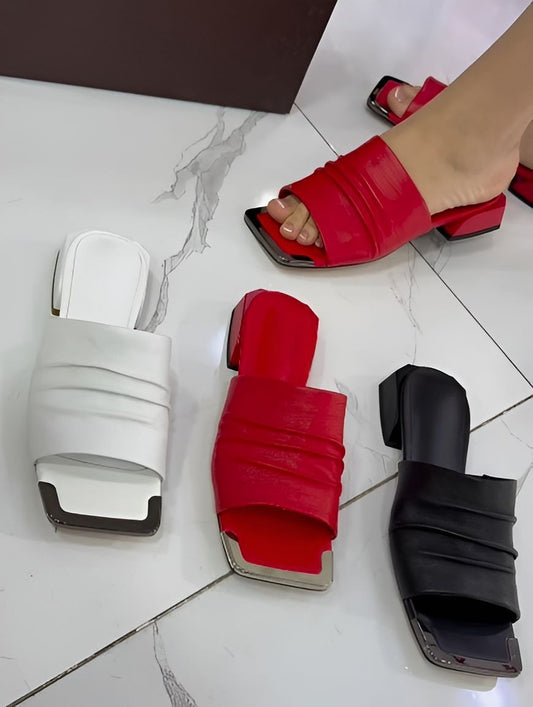 🔥Summer Hot Sale🔥Soft leather Low Heel Sandals