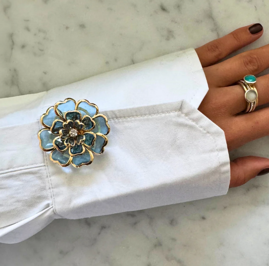 Exquisite Handcraft Flower Cufflinks