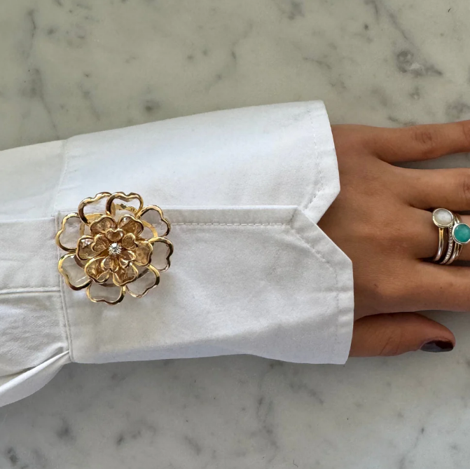 Exquisite Handcraft Flower Cufflinks