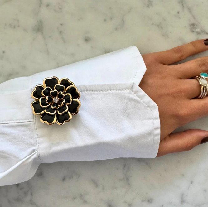 Exquisite Handcraft Flower Cufflinks