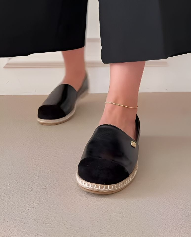 Black Soft Leather Slip-On Loafers